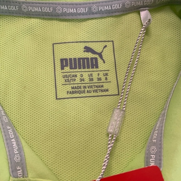 Puma Dry Cell Gold Polo Shirt Short Sleeve Neon Size XS - Picture 17 of 17